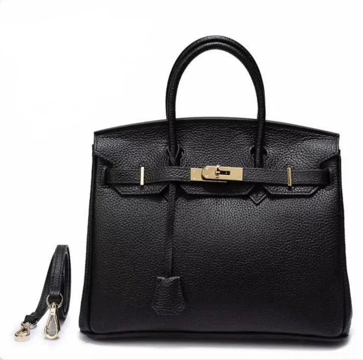 Brielle Togo Leather padlock  bag