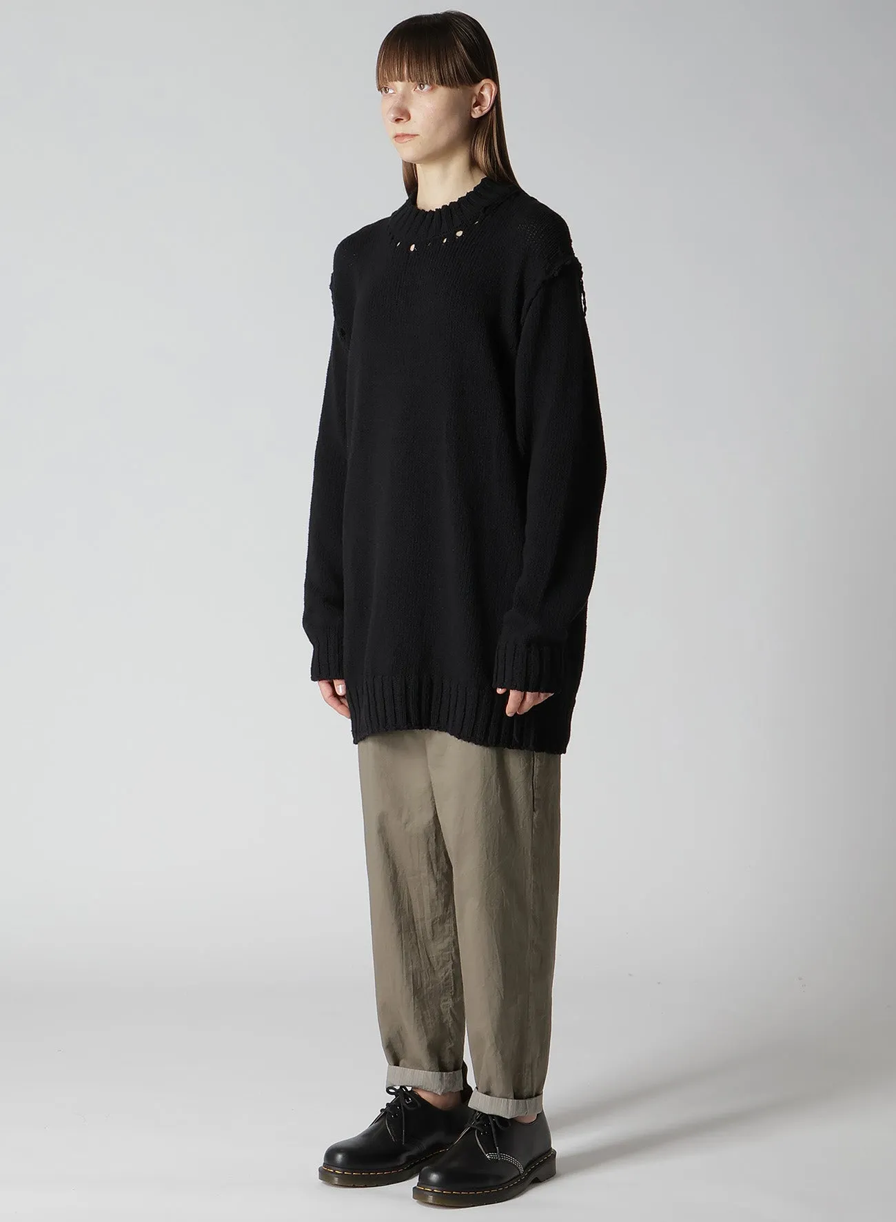 BROAD STITCH JERSEY LINKING PULLOVER