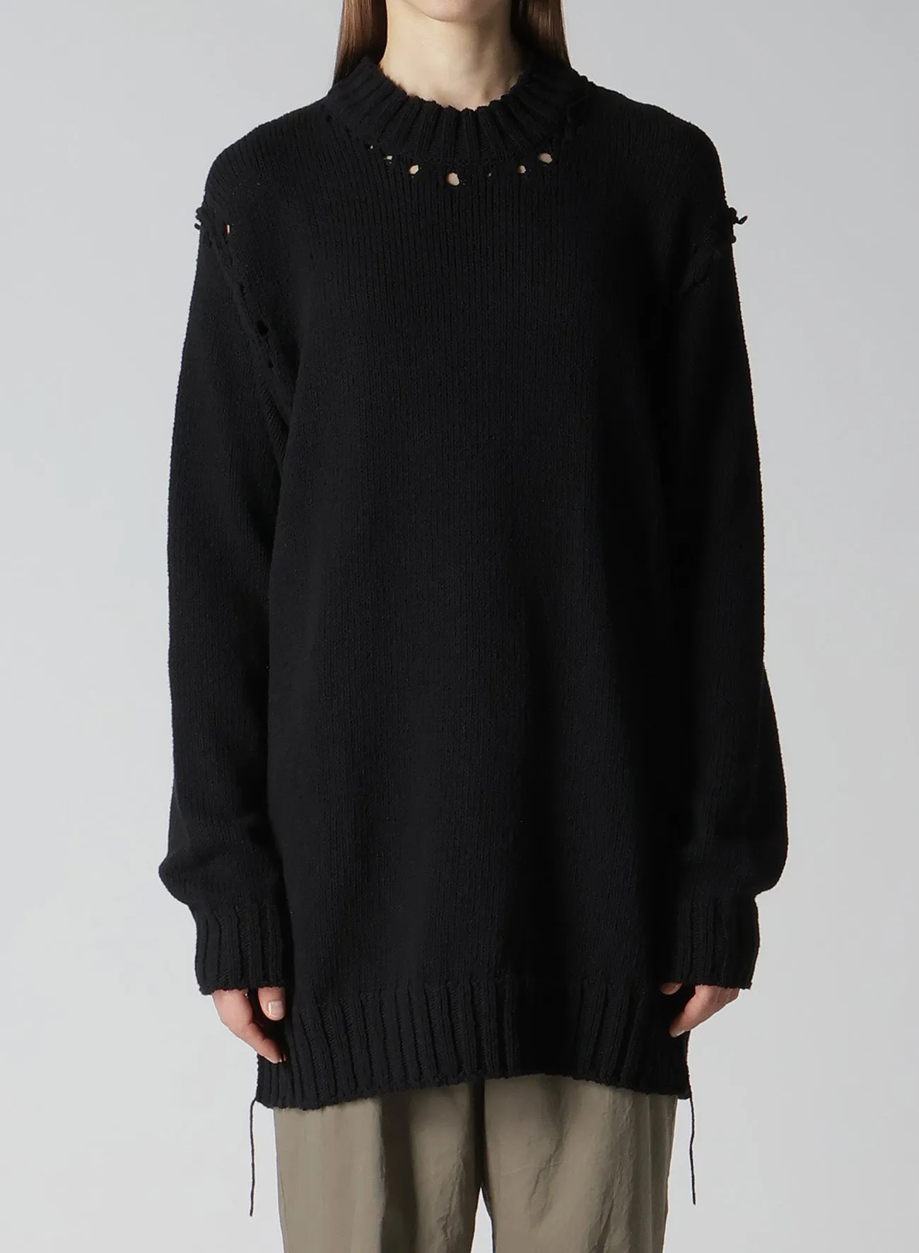 BROAD STITCH JERSEY LINKING PULLOVER