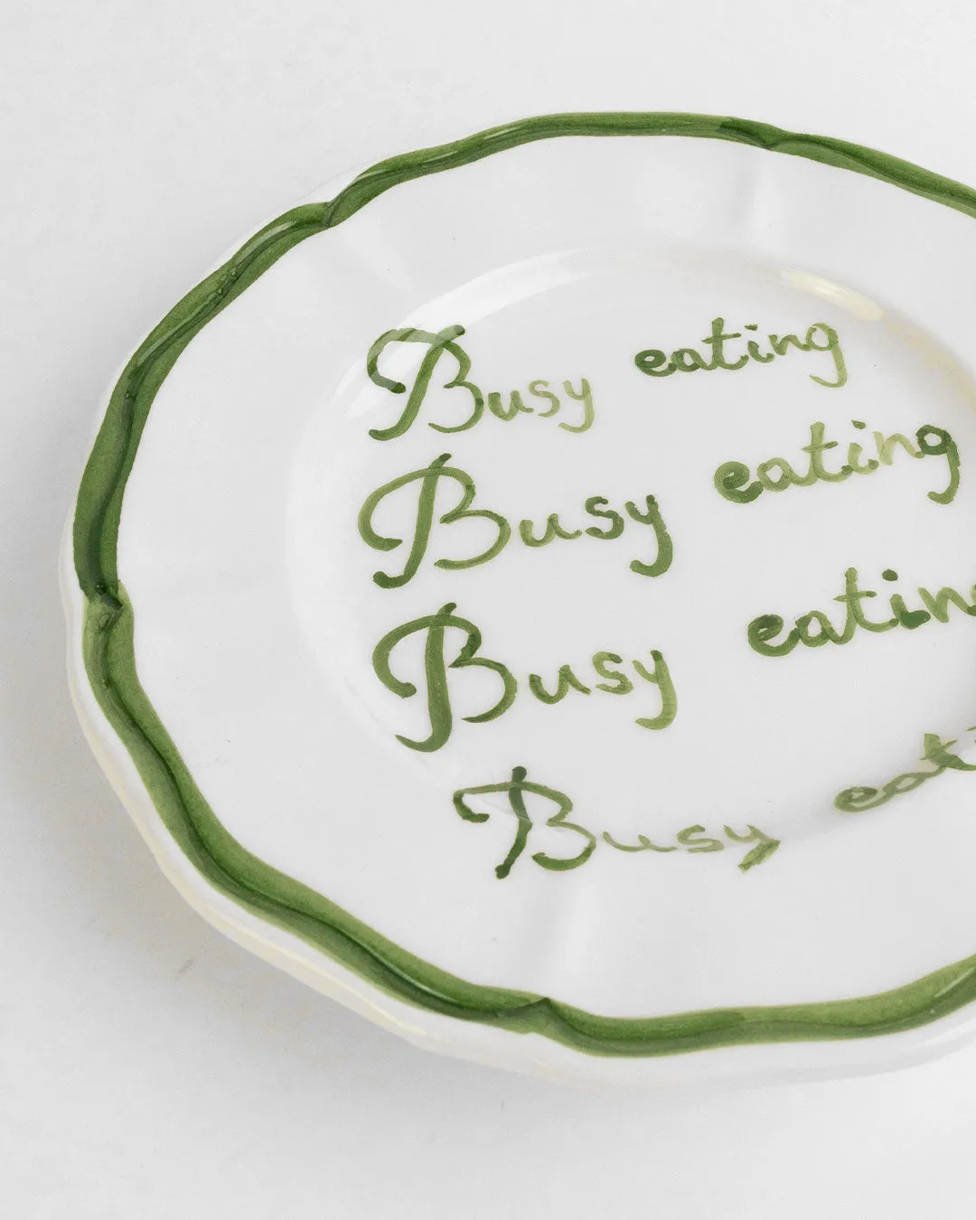 Busy eating plate