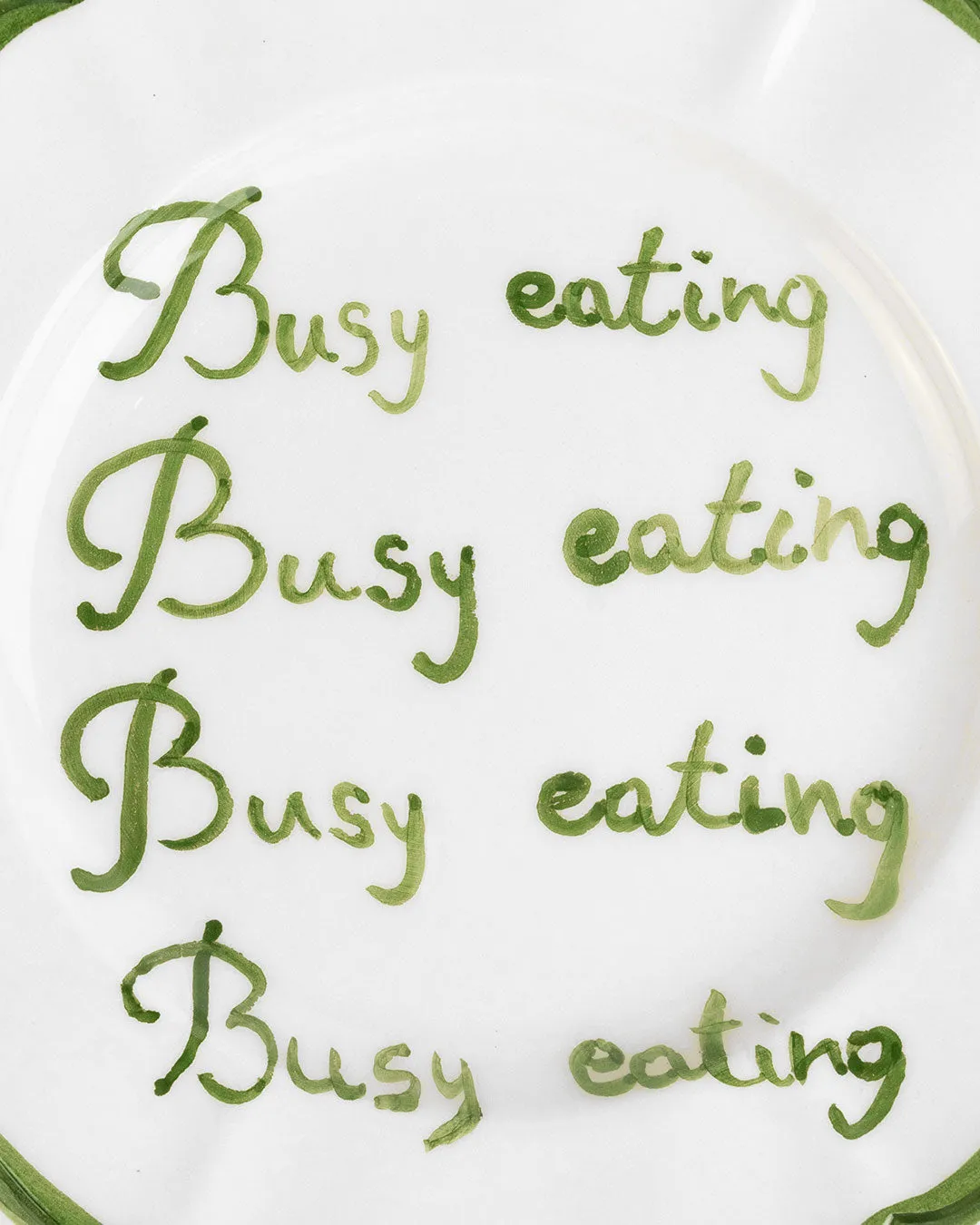 Busy eating plate