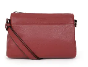 Carmine calfskin cross body bag 466745