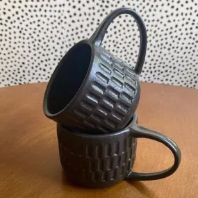 Carved Mug in Black