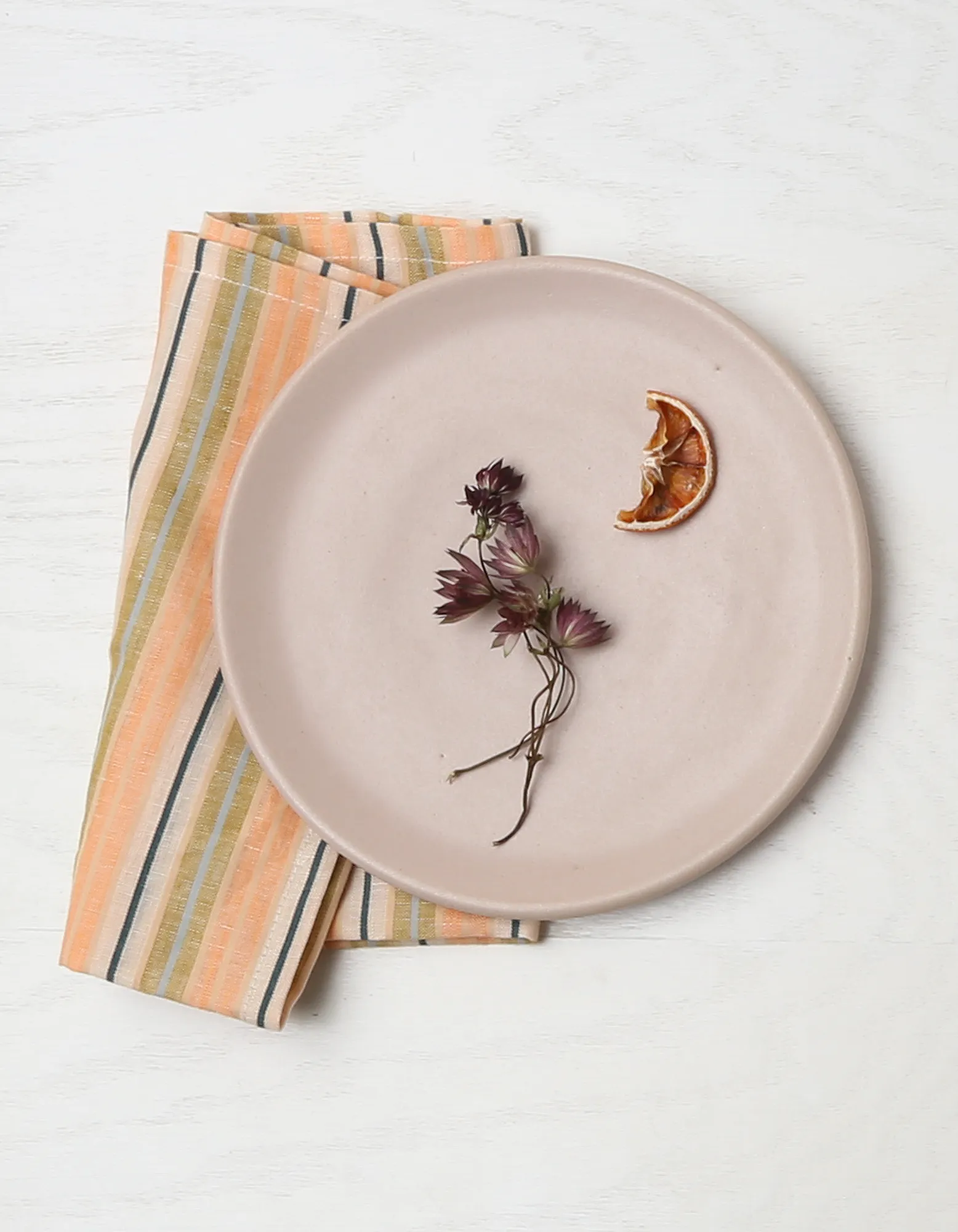 Casita Linen Napkins in Guava Peach Stripe