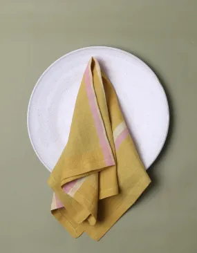 Casita Linen Napkins in Kiwi Stripe