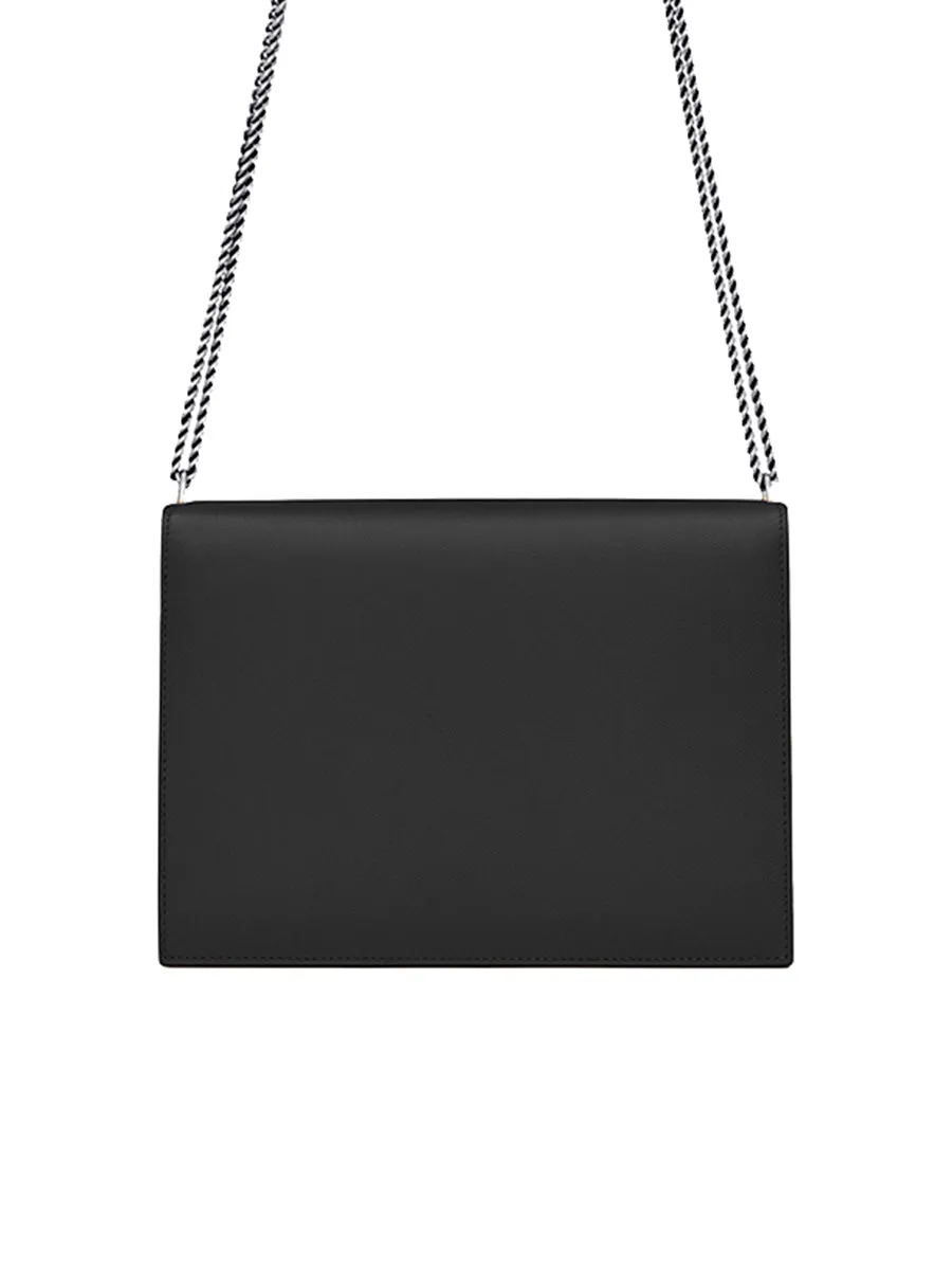 Cassandra Medium Chain Bag in Grain de Poudre Embossed Leather