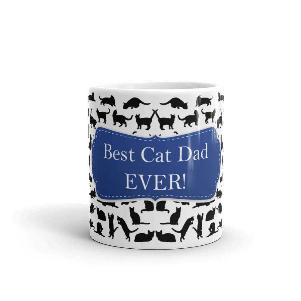 Cat Dad Blue Coffee Mug