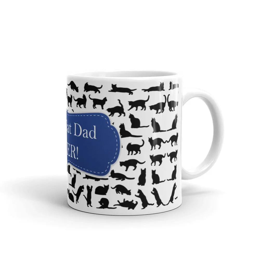 Cat Dad Blue Coffee Mug