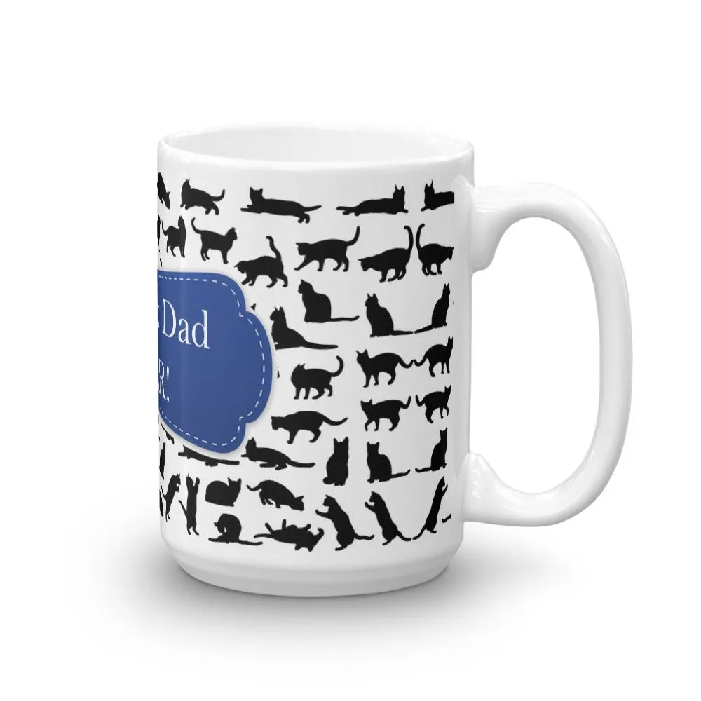 Cat Dad Blue Coffee Mug