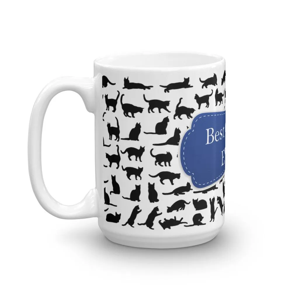 Cat Dad Blue Coffee Mug