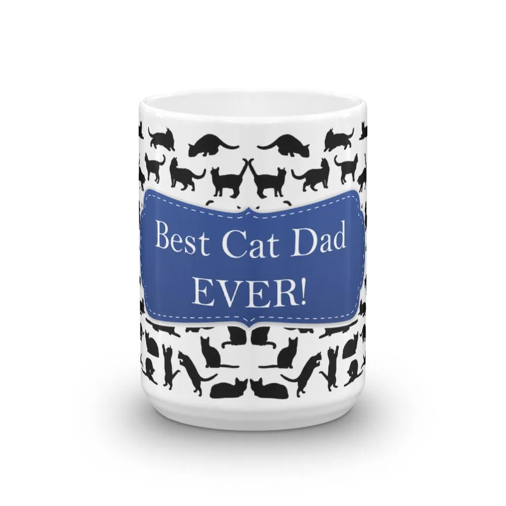 Cat Dad Blue Coffee Mug