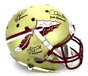 Charlie Ward, Chris Weinke & Jameis Winston Signed Florida State Seminoles Full Size Helmet Heisman Years