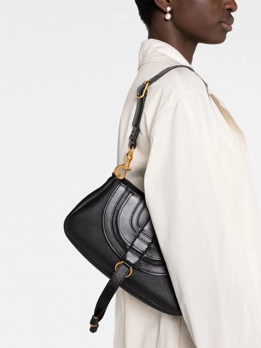 Chloè    Chloè Marcie Leather Shoulder Bag