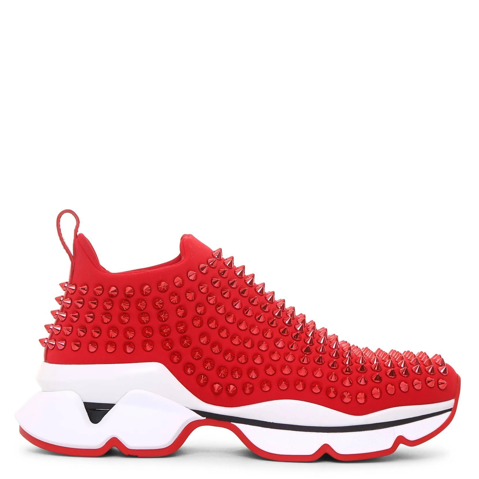 Christian Louboutin Spike Sock red sneakers