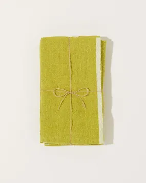 Chunky Linen Napkins in Lime, Set of 4