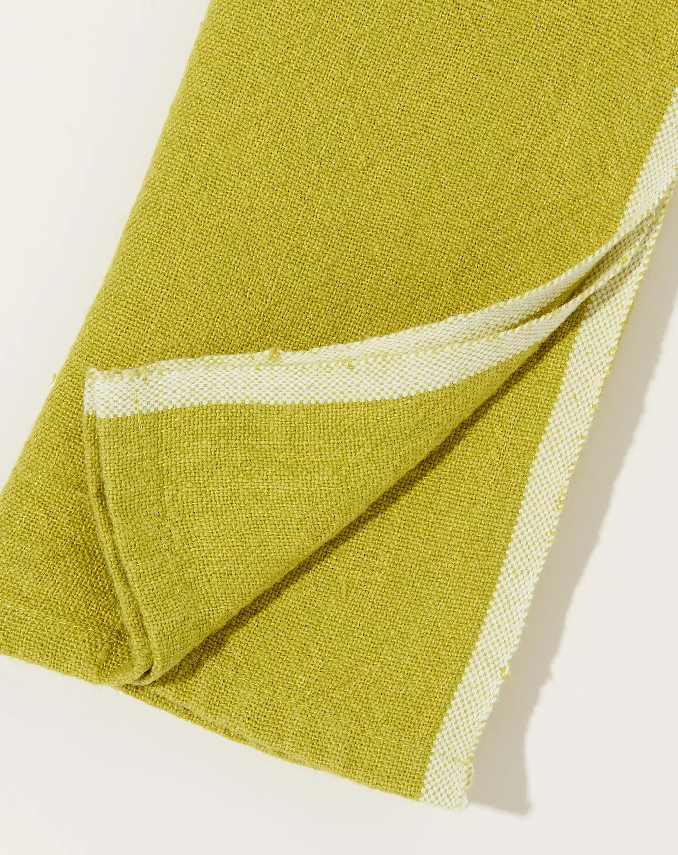 Chunky Linen Napkins in Lime, Set of 4