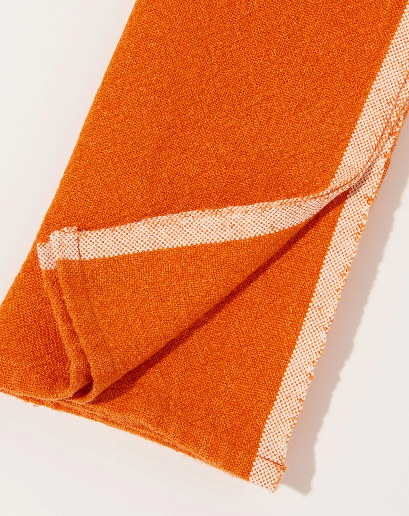 Chunky Linen Napkins in Orange, Set of 4