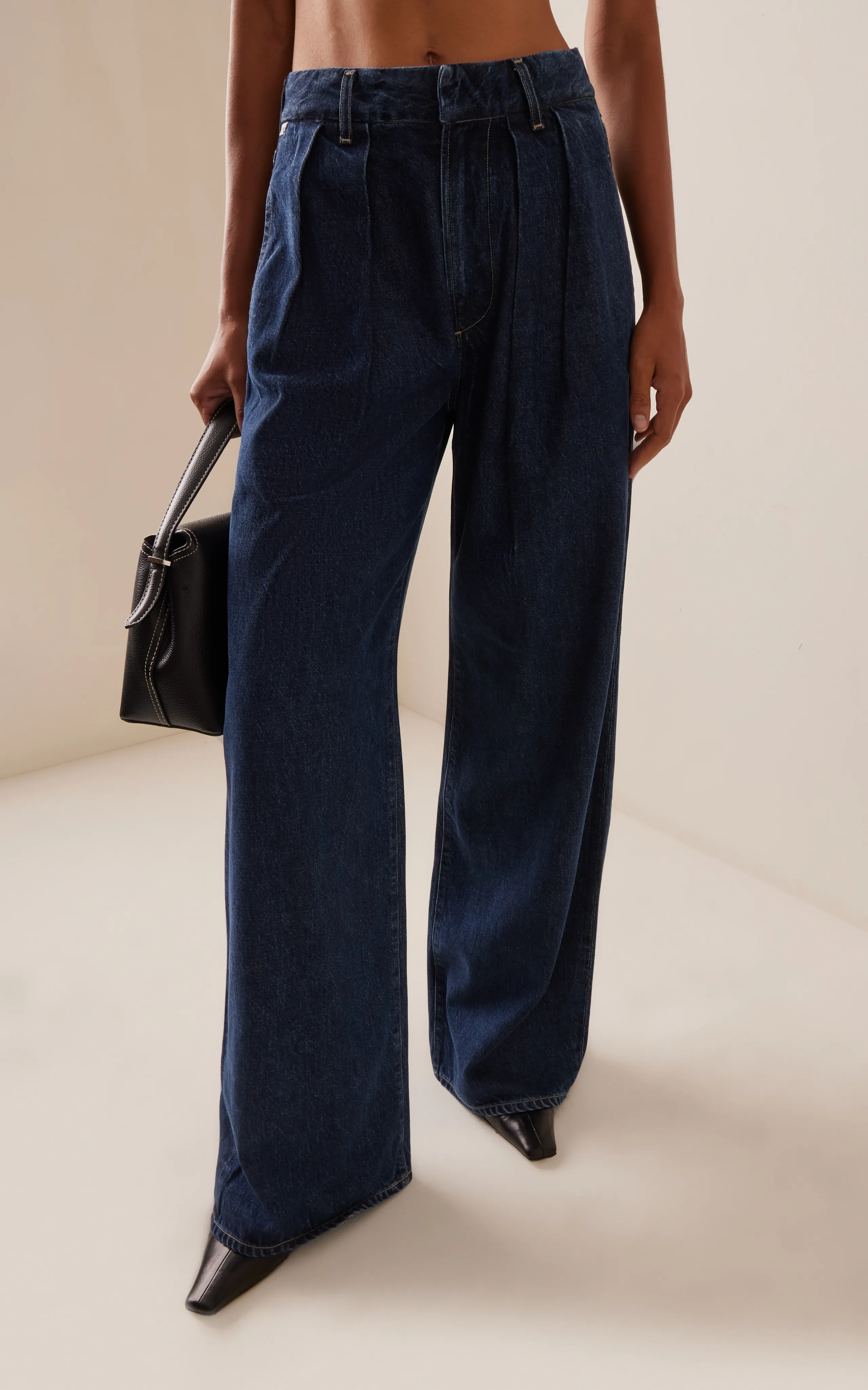 Citizens of Humanity Petra Pleated Rigid High-Rise Wide-Leg Jeans