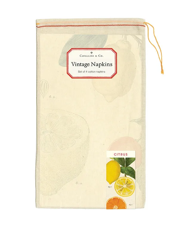 Citrus Vintage Napkins (set of 4)