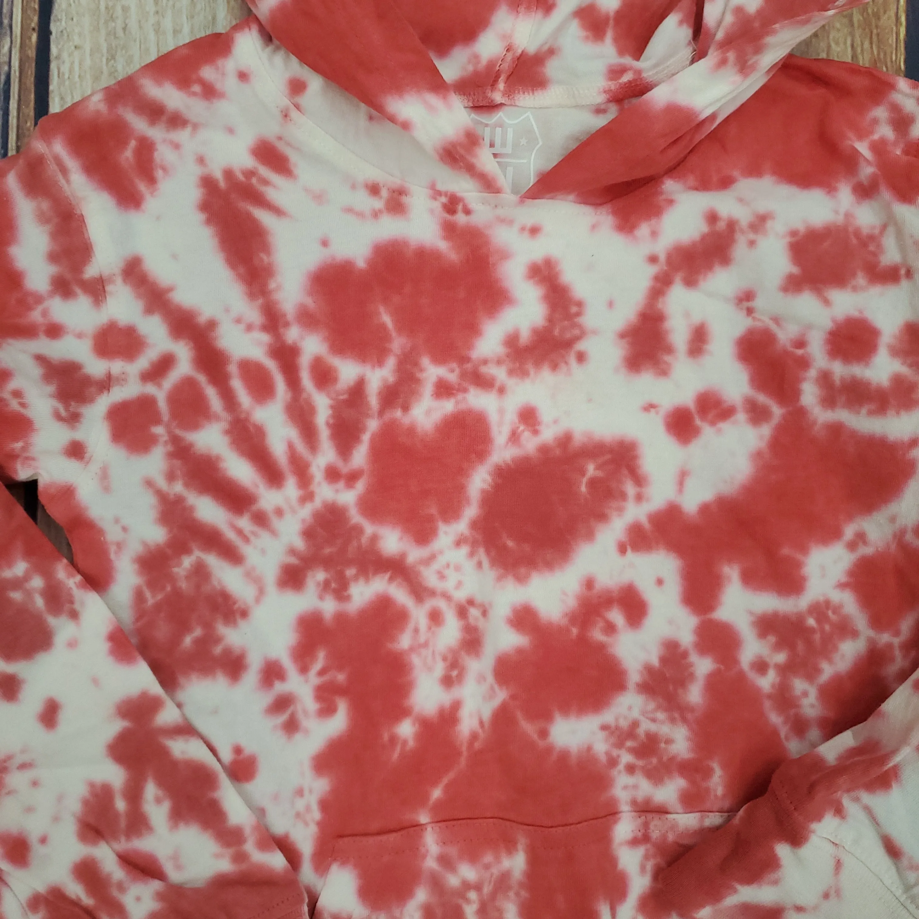 CLEARANCE WES AND WILLY TIE DYE HOODED PULLOVER