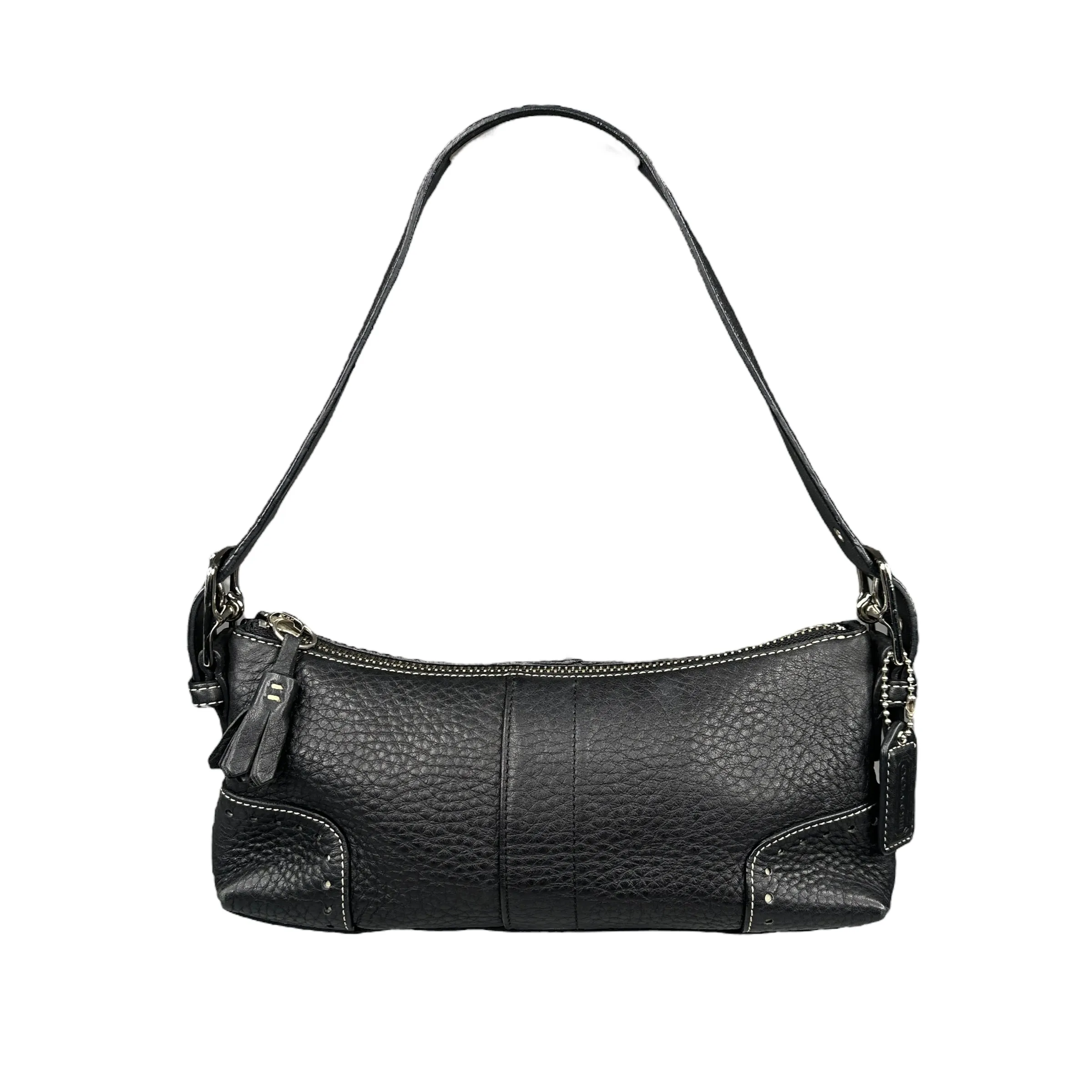 COACH BLACK LEATHER SHOULDER BAG