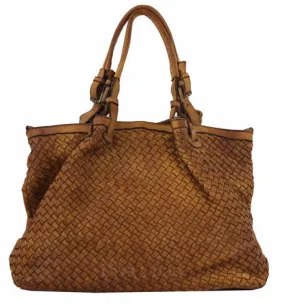 Cognac woman leather bag sveva