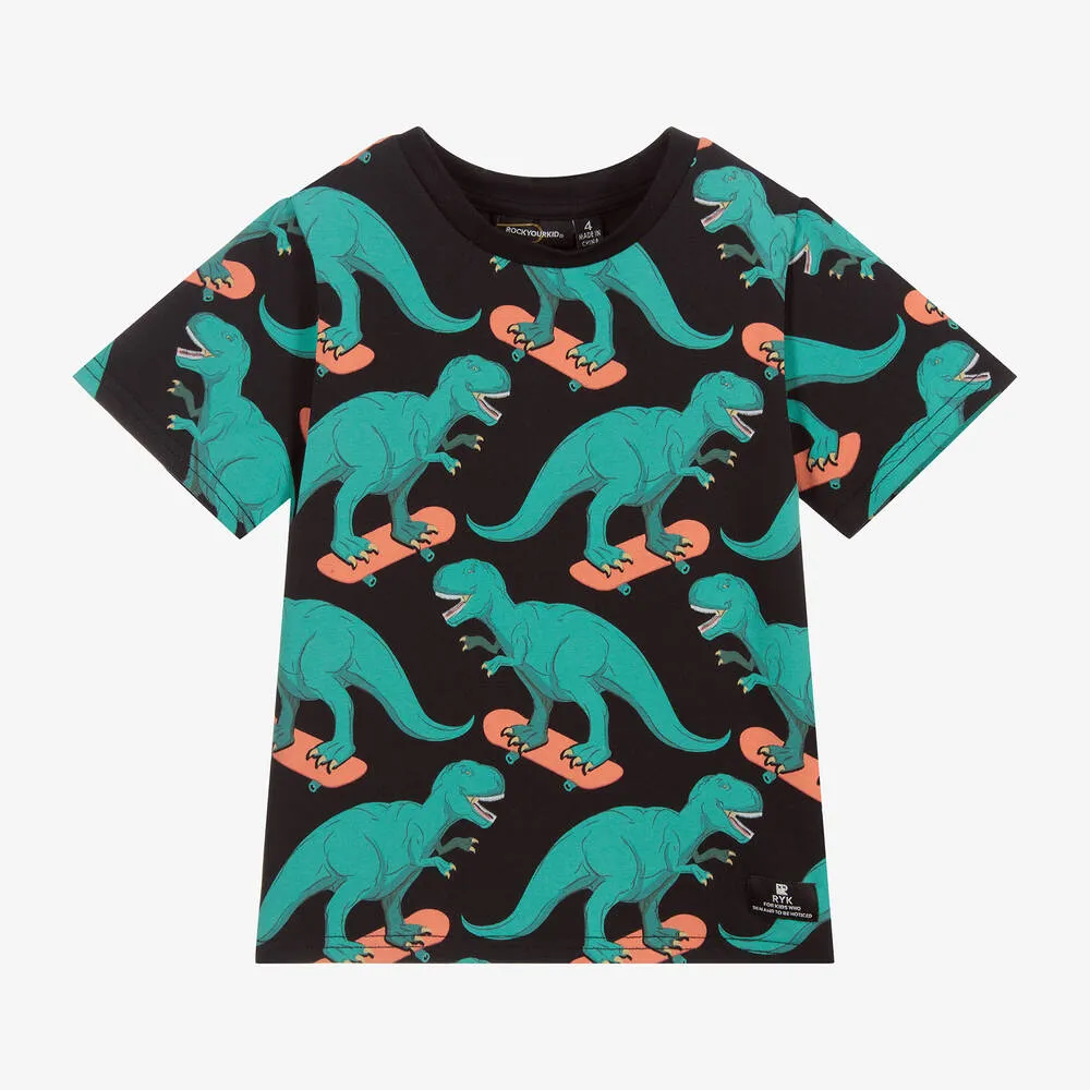 Cotton Dino Skateboard T-Shirt