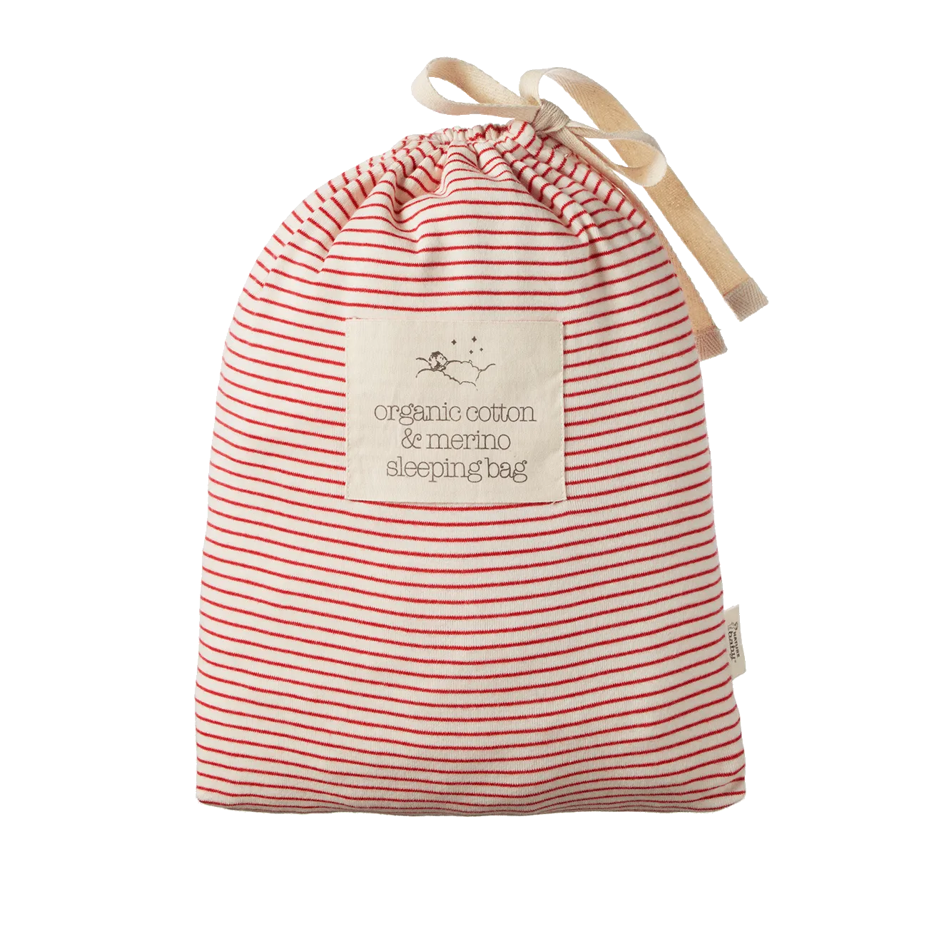 Cotton/Merino Sleeping Bag - Red Pinstripe