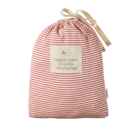 Cotton/Merino Sleeping Bag - Red Pinstripe