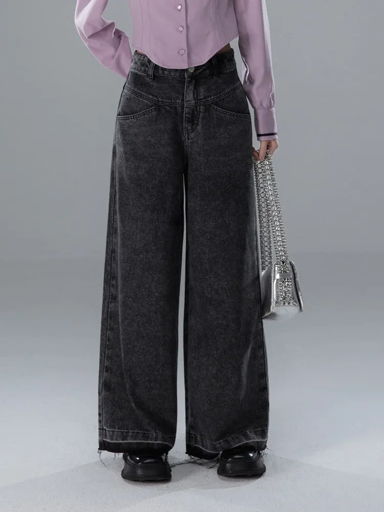 Denim Loose Straight Casual Wide-Leg Pants