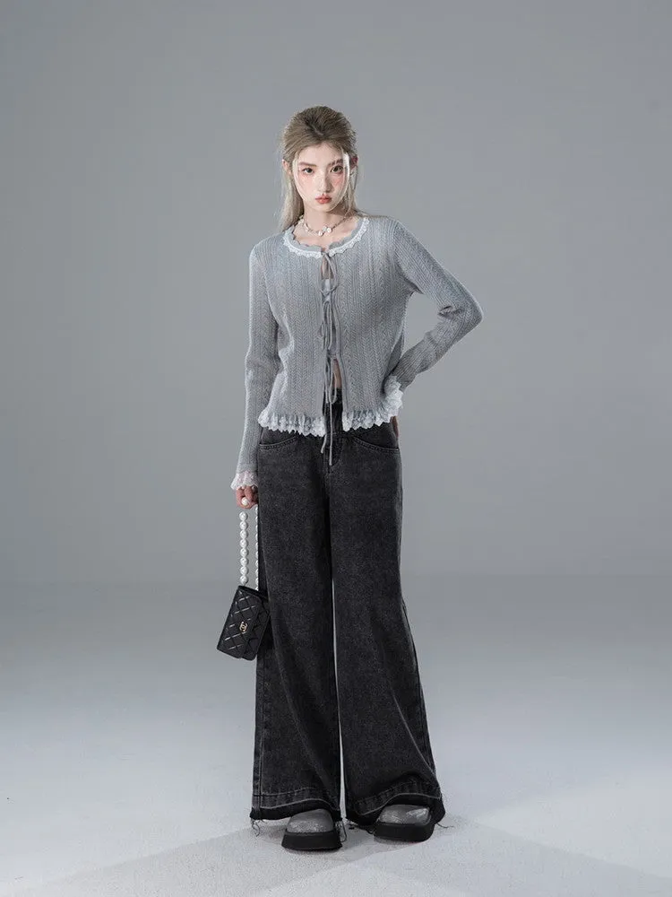 Denim Loose Straight Casual Wide-Leg Pants