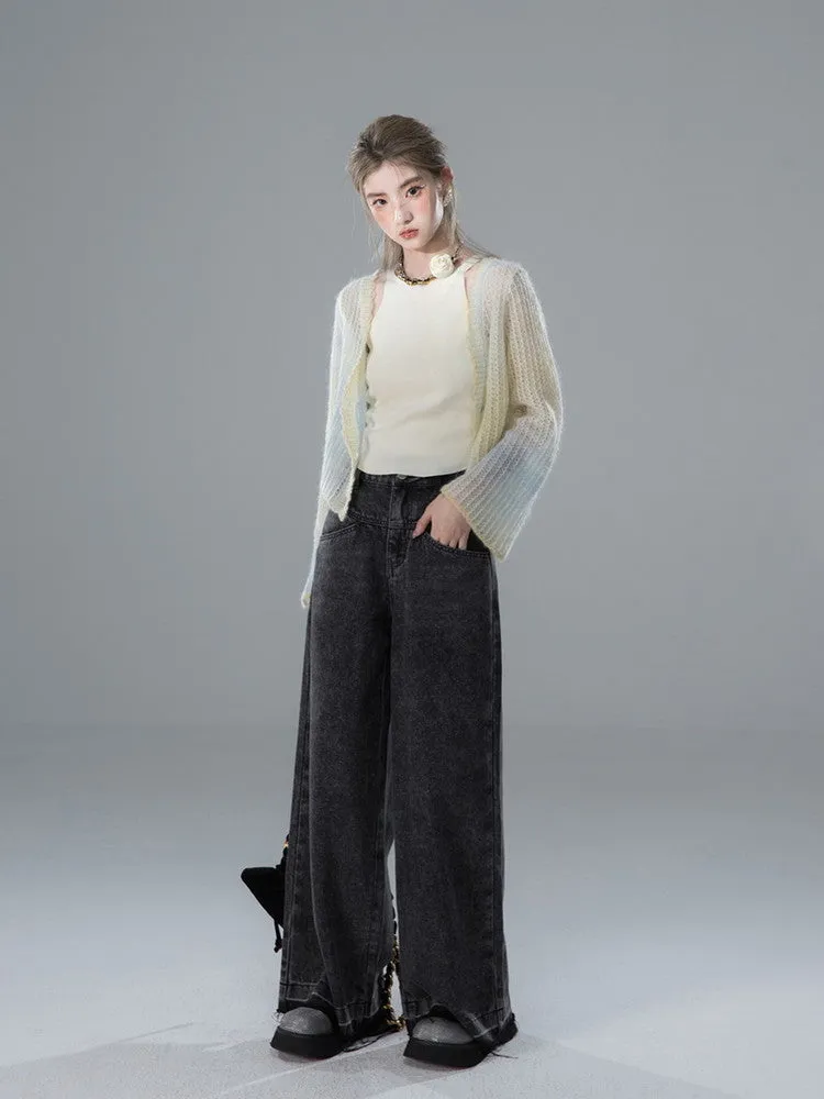 Denim Loose Straight Casual Wide-Leg Pants