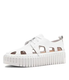 DJANGO & JULIETTE Bahar White Leather Sneakers