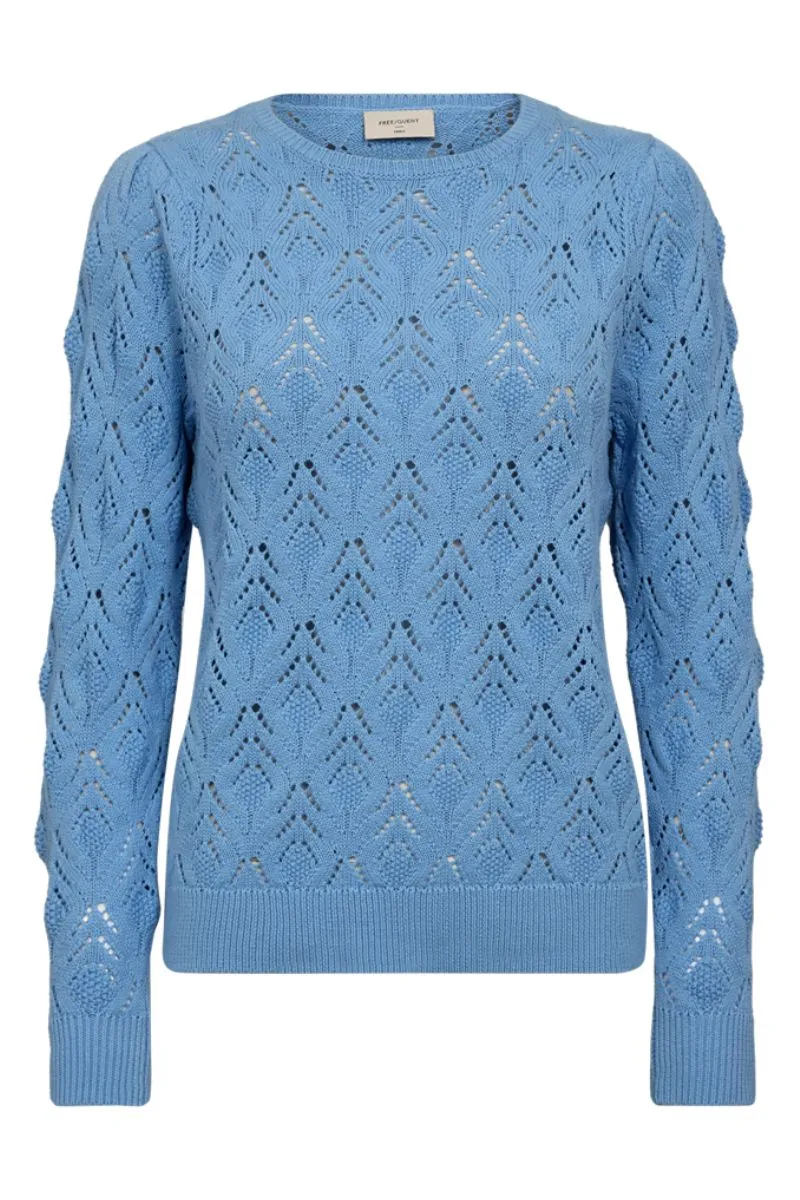 Dodo Pullover | Della Robbia Blue | Strik fra Freequent