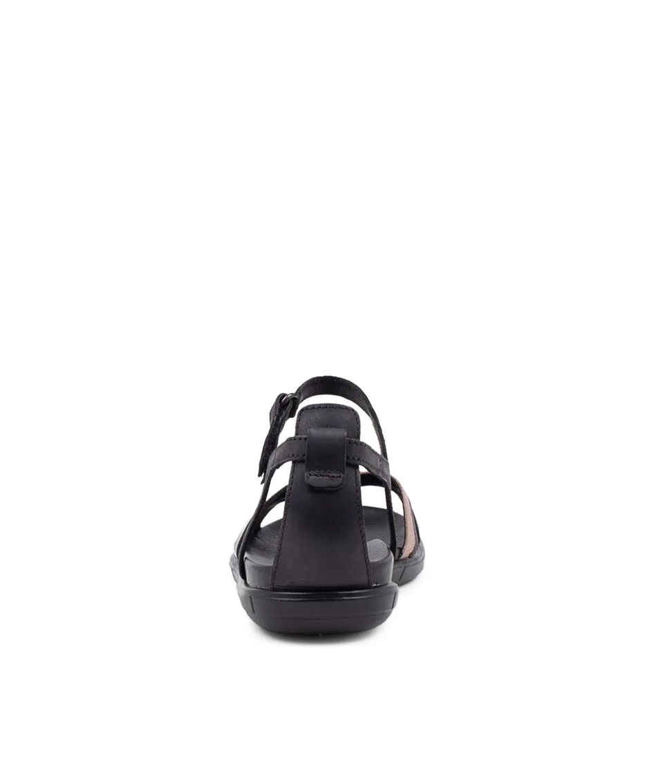 ECCO Simpil W Multi Black Nubuck Sandals