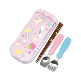 EDISONMAMA Spoon/Fork/Chopsticks Trio Set  Pink