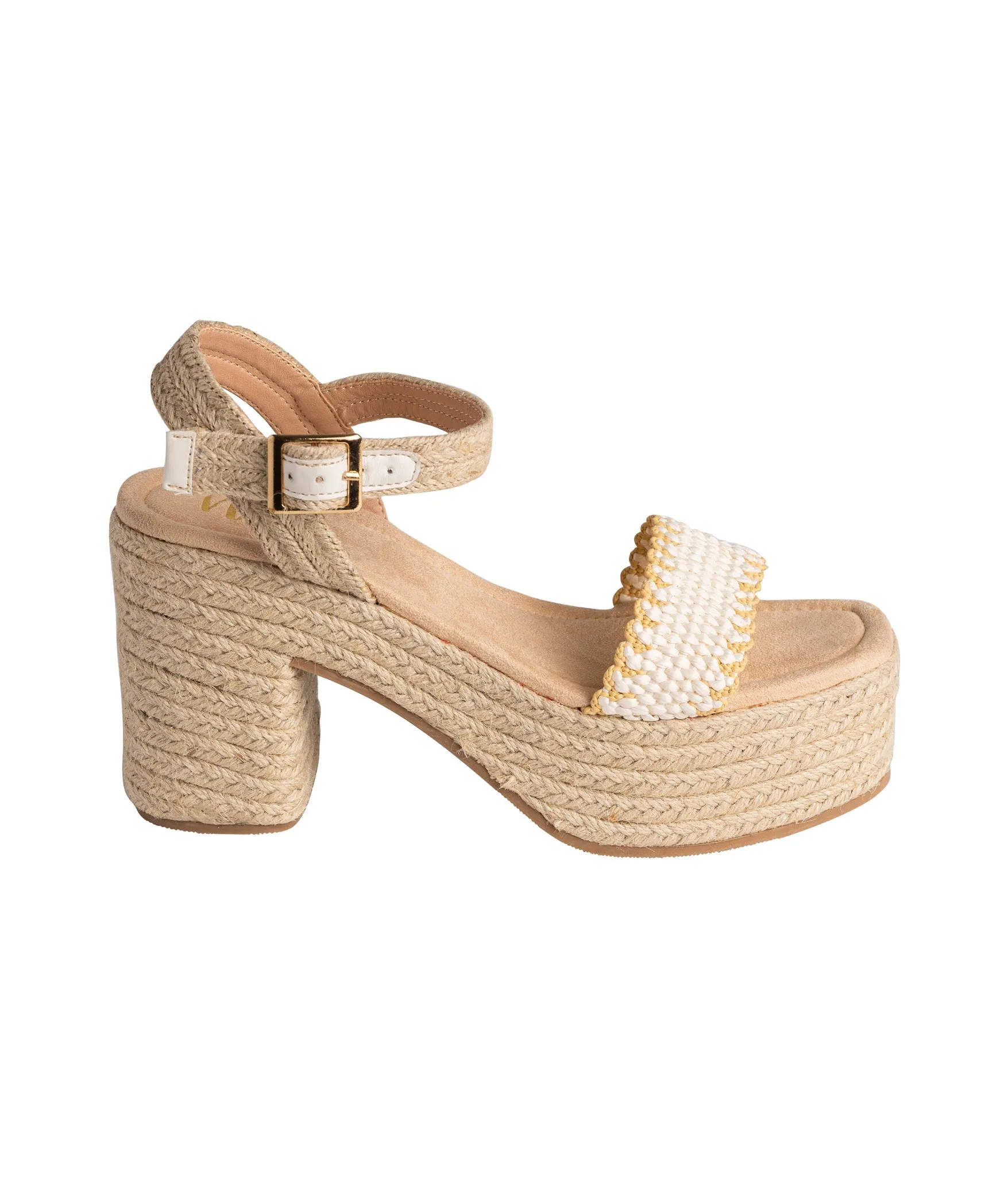 Elise Platform Sandals in Off White