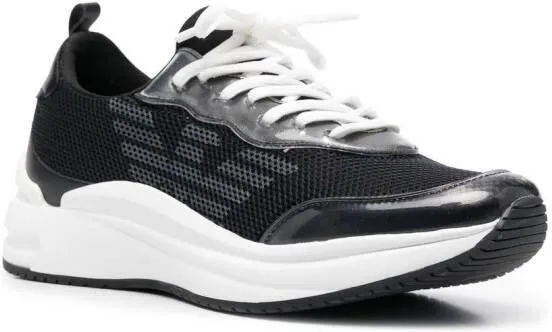 Emporio Armani transparent-detail low-top sneakers Black