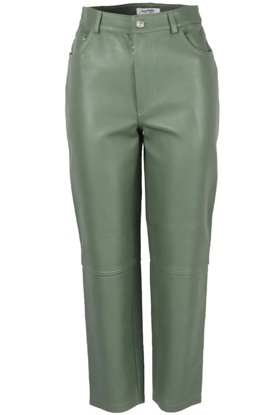 ENA PELLY LEATHER STRAIGHT LEG PANTS US 4 UK 8