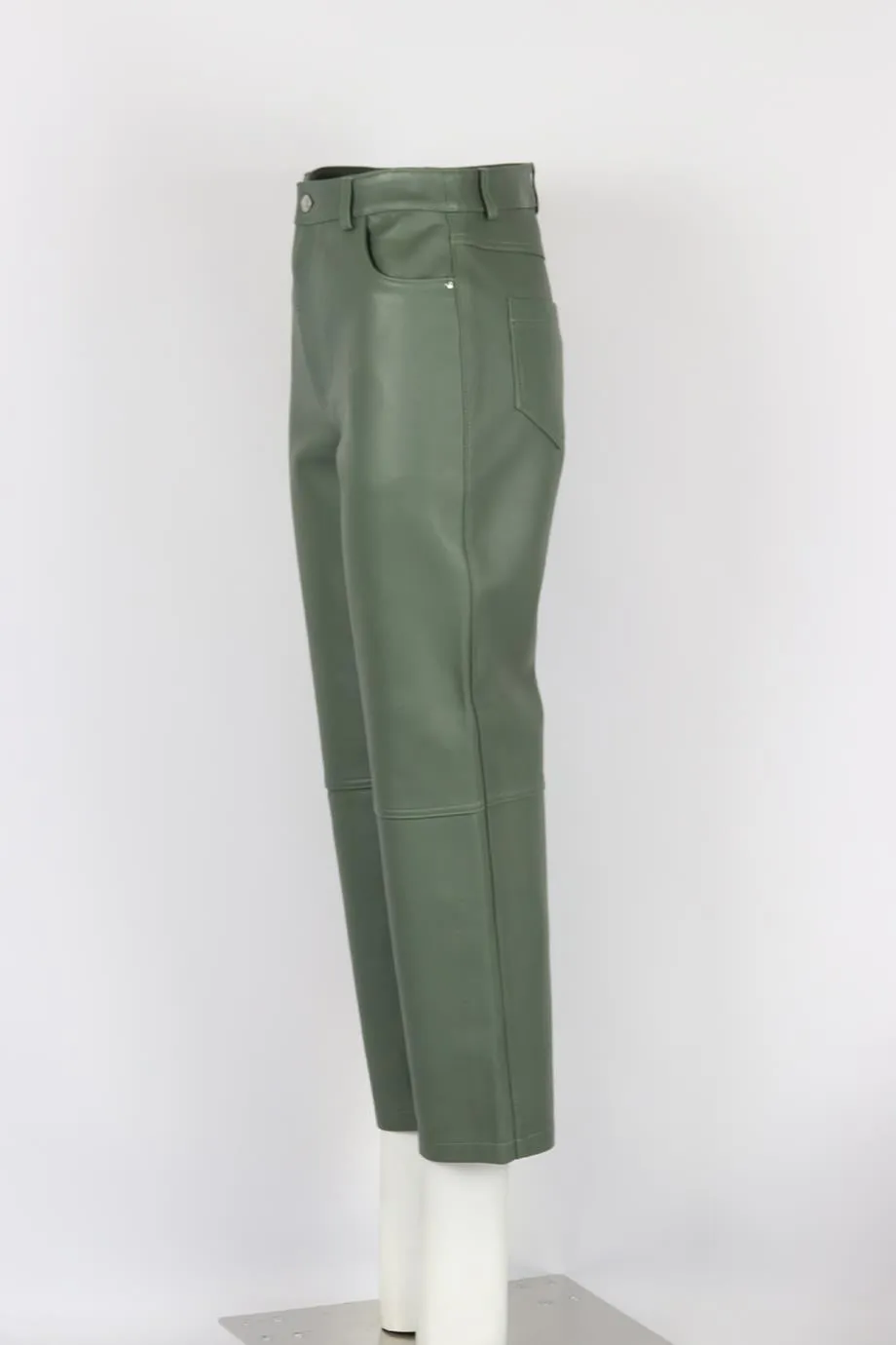 ENA PELLY LEATHER STRAIGHT LEG PANTS US 4 UK 8