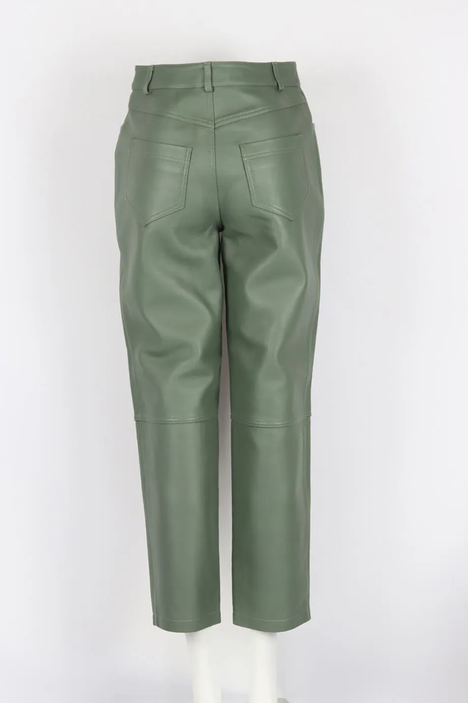 ENA PELLY LEATHER STRAIGHT LEG PANTS US 4 UK 8