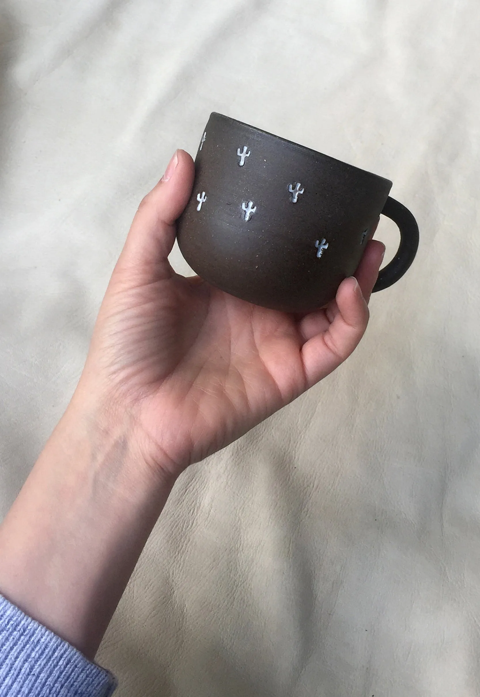 Espresso Cactus Stamped Small Mug