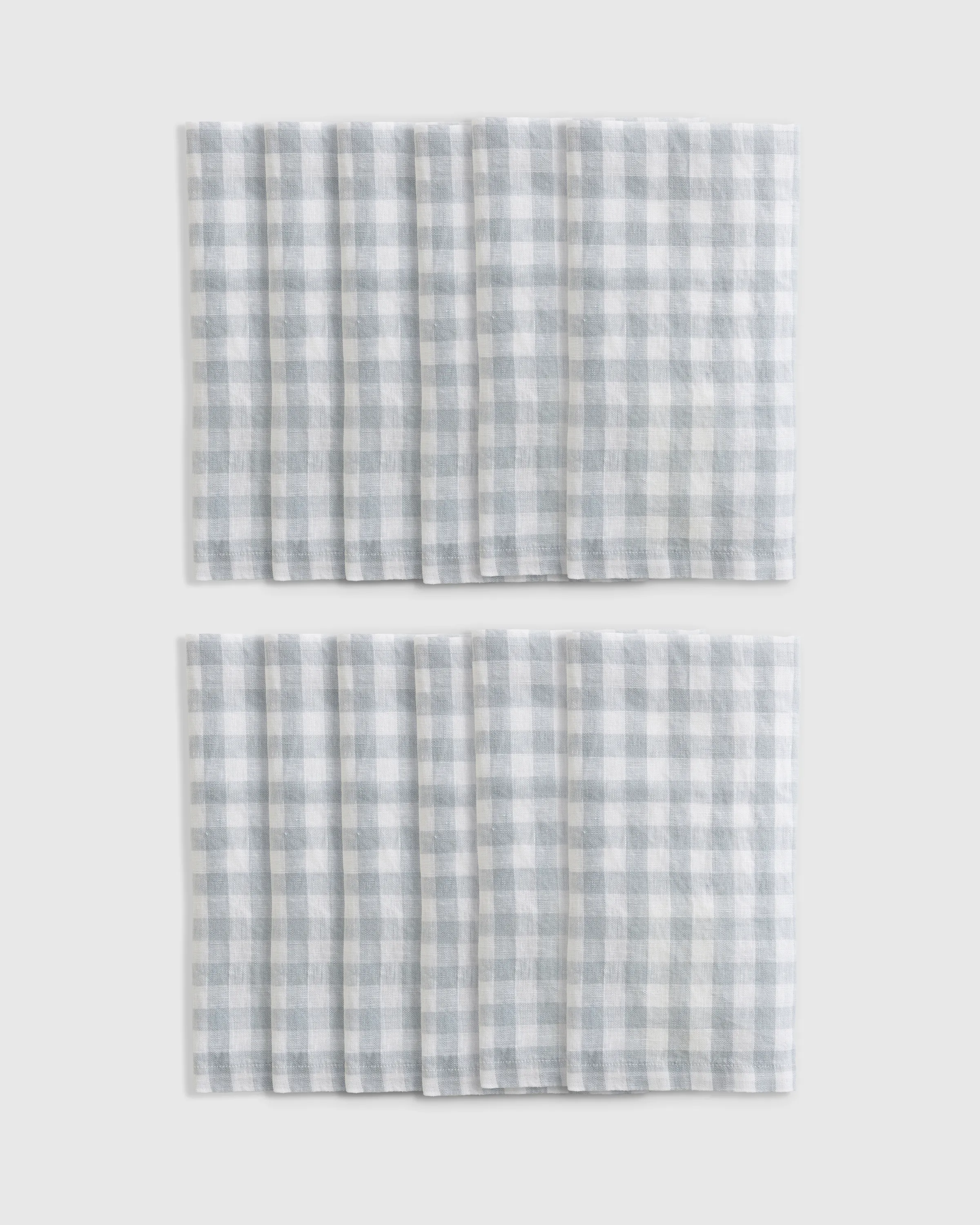 European Linen Gingham Napkins (Set of 12)