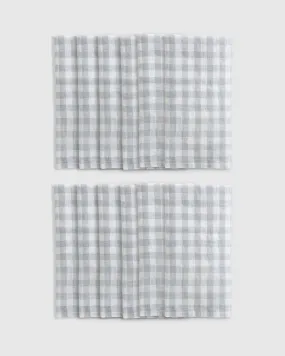 European Linen Gingham Napkins (Set of 12)