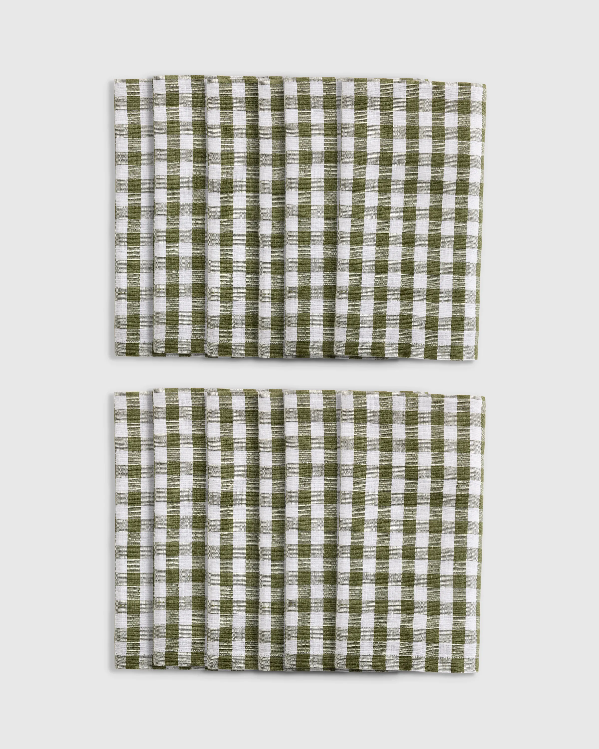 European Linen Gingham Napkins (Set of 12)