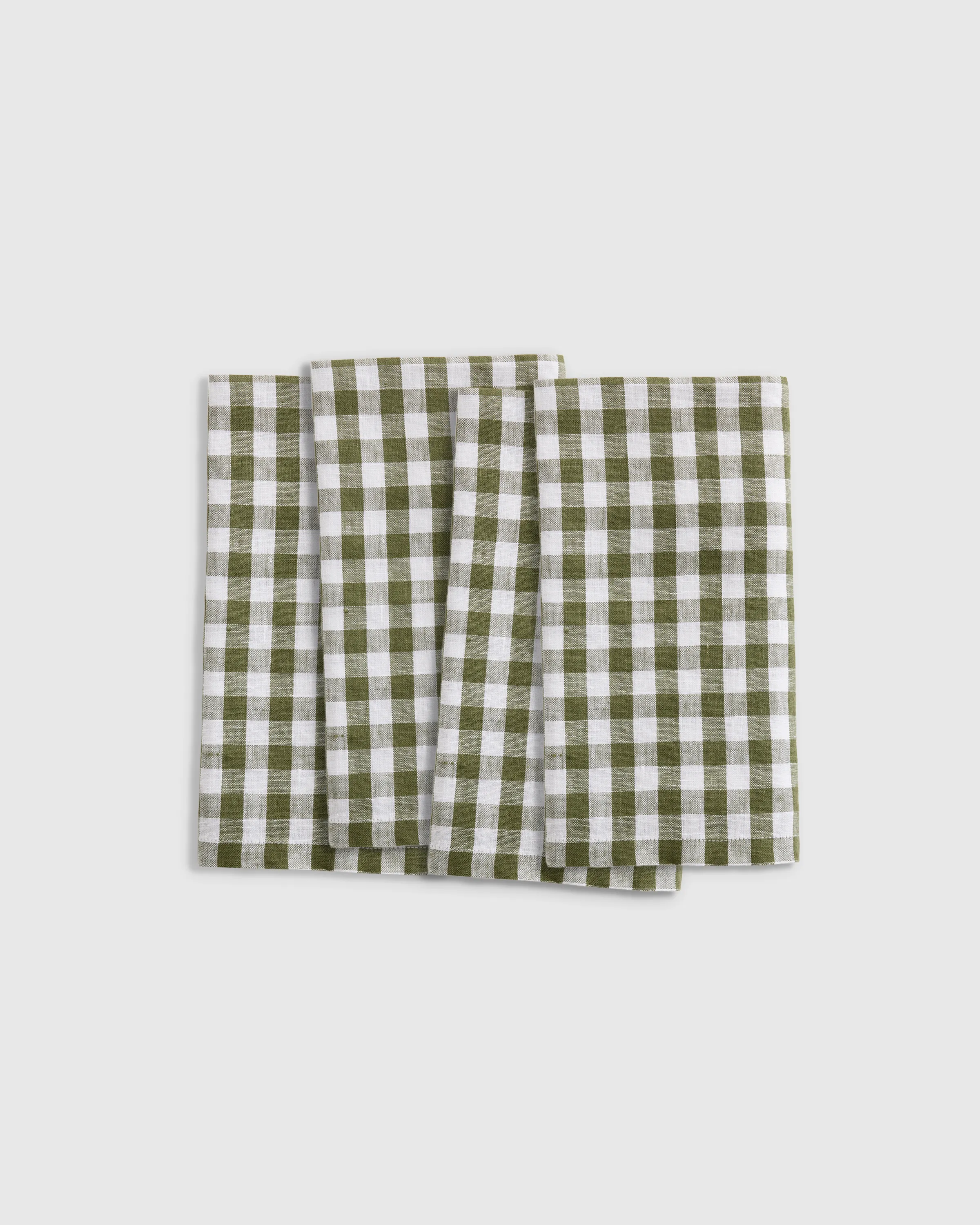 European Linen Gingham Napkins (Set of 4)