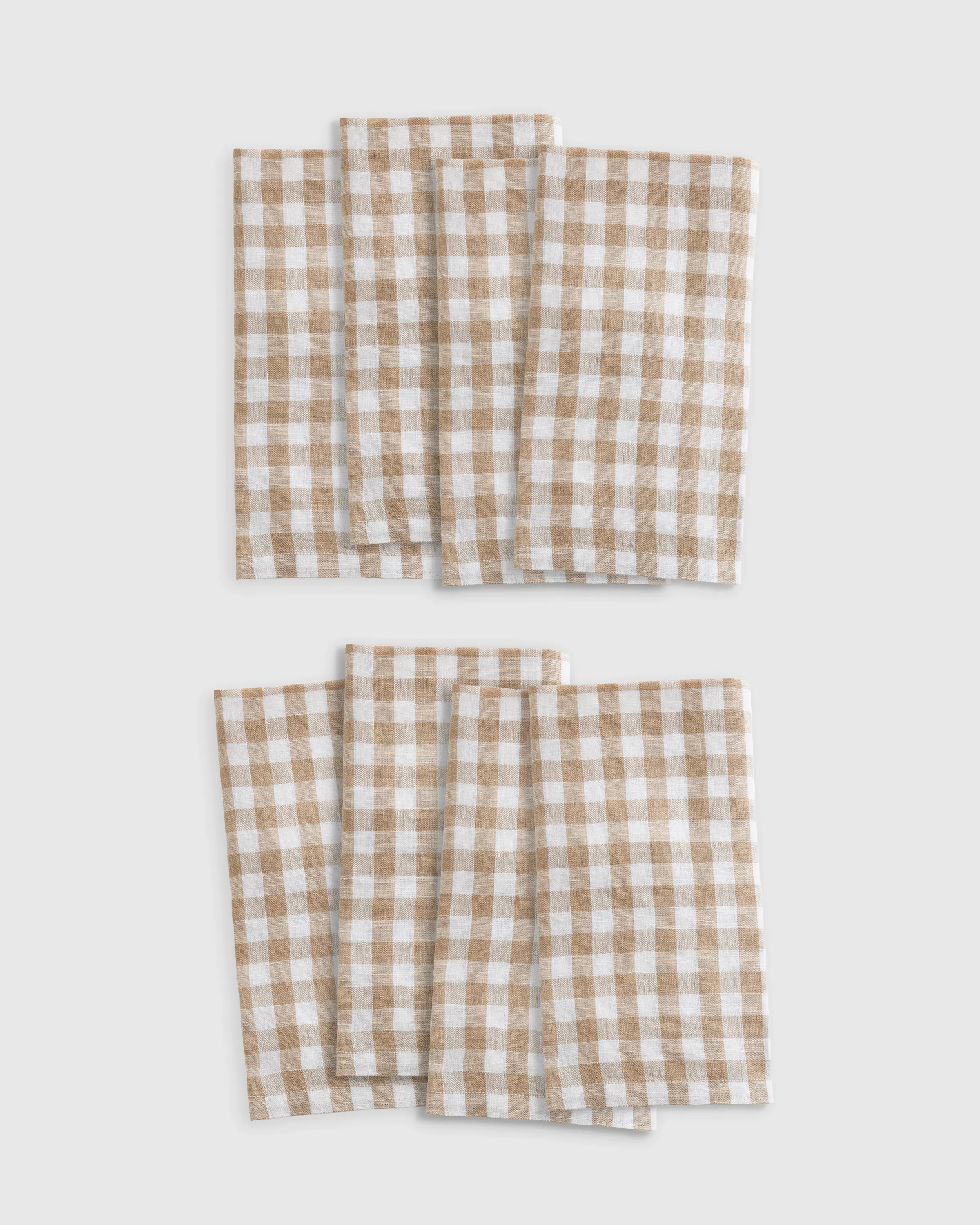 European Linen Gingham Napkins (Set of 8)