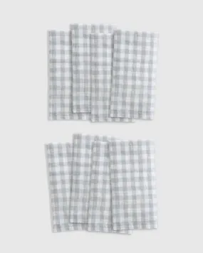 European Linen Gingham Napkins (Set of 8)