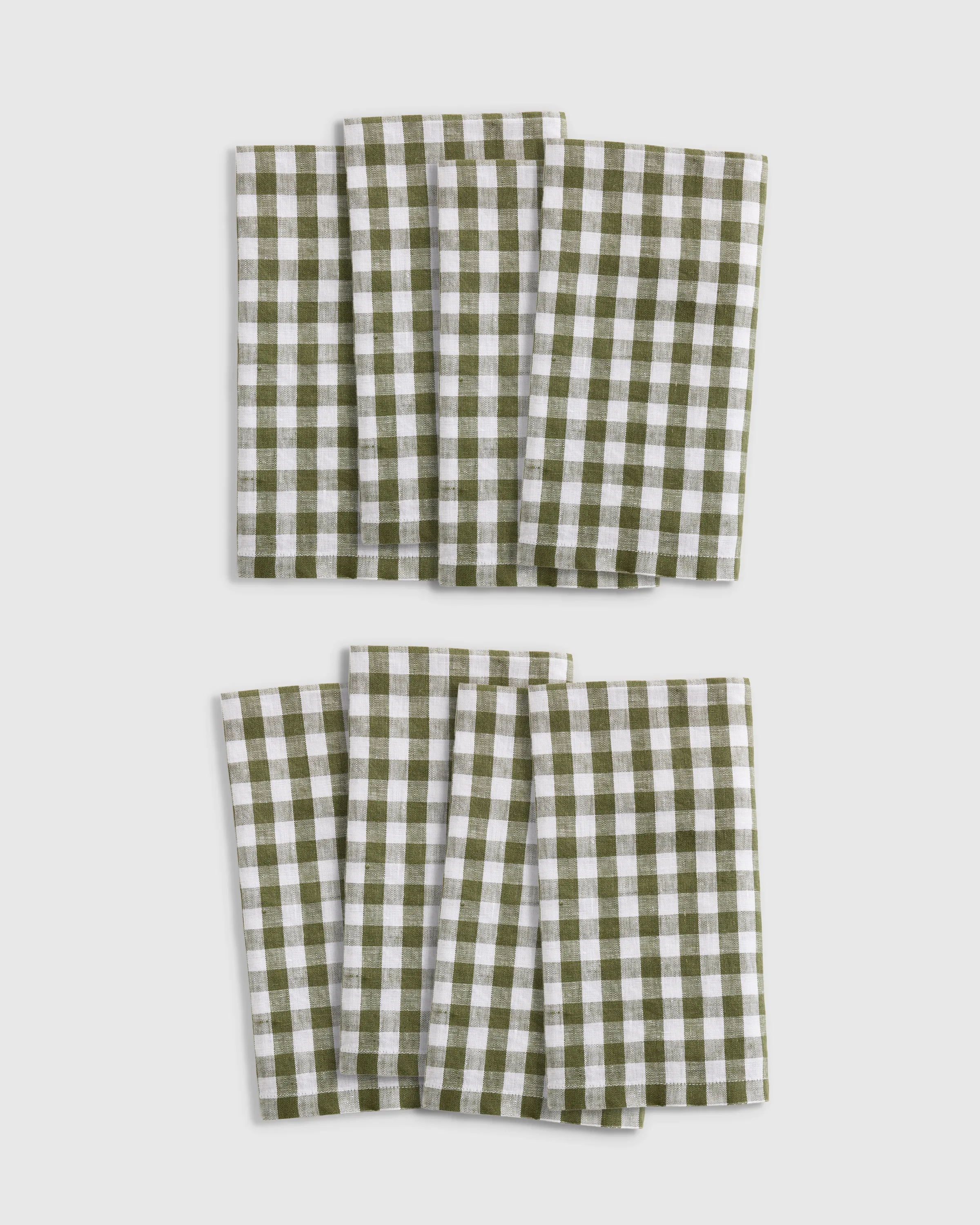 European Linen Gingham Napkins (Set of 8)