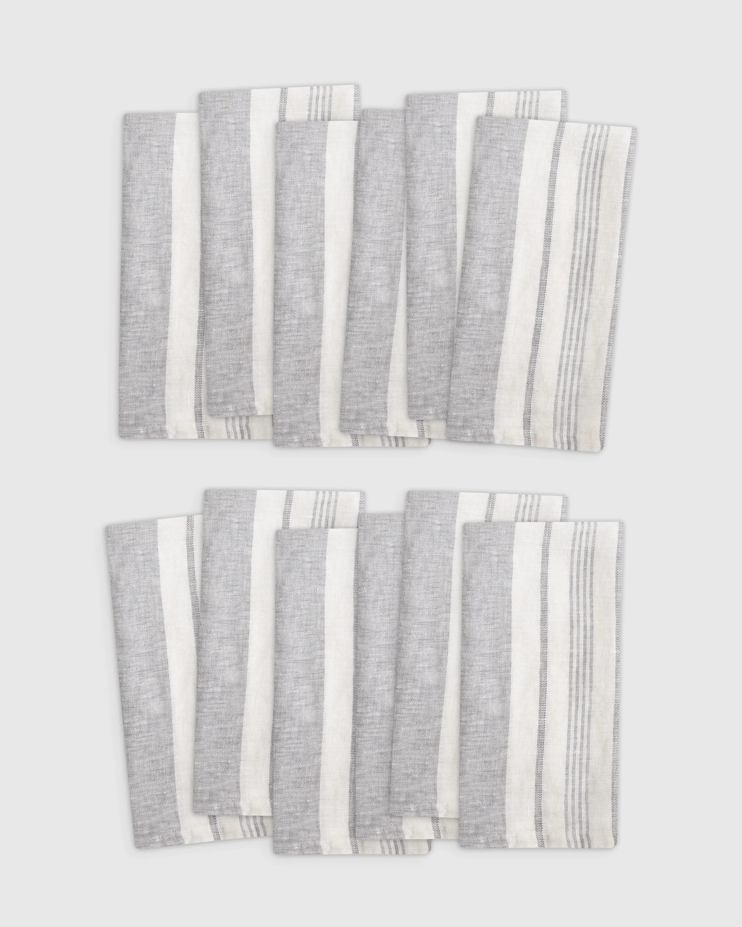 European Linen Modern Stripe Napkins (Set of 12)